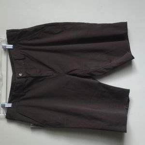 Subculture cut-off men's Bermuda shorts brown 32